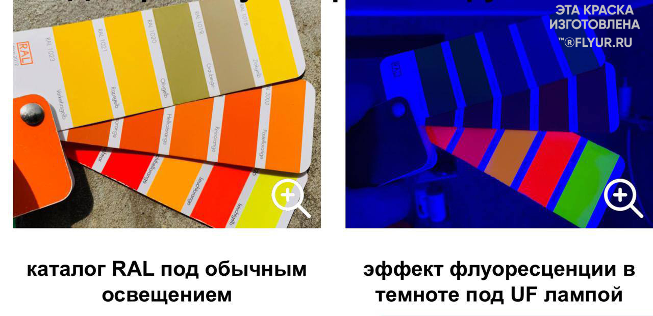 Люминесцентные флуоресцентные отличие разница краски светятся в темноте